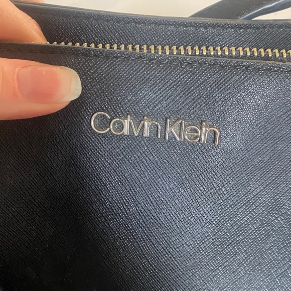 Calvin Klein Black Saffiano Leather Satchel - Picture 5 of 5